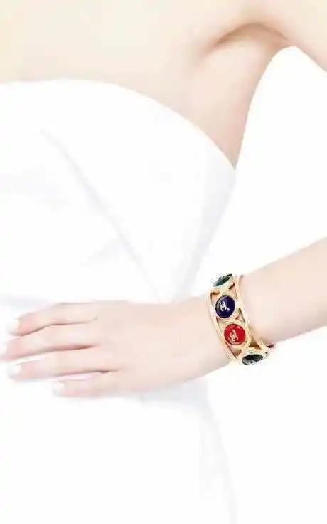 VintageChanel中古琉璃饰品,中古香奈儿双c项链