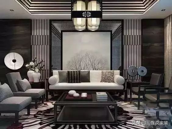 电视背景墙与沙发墙不对称效果图,现在装修沙发背景墙流行什么风格