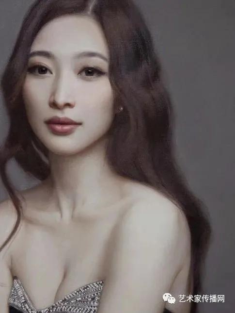 美国写实油画大师作品欣赏,写实油画中国女肖像脸部调色技巧