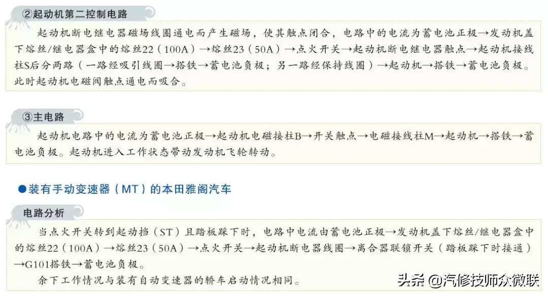 怎样看启动系统电路图,汽车启动系统电路图