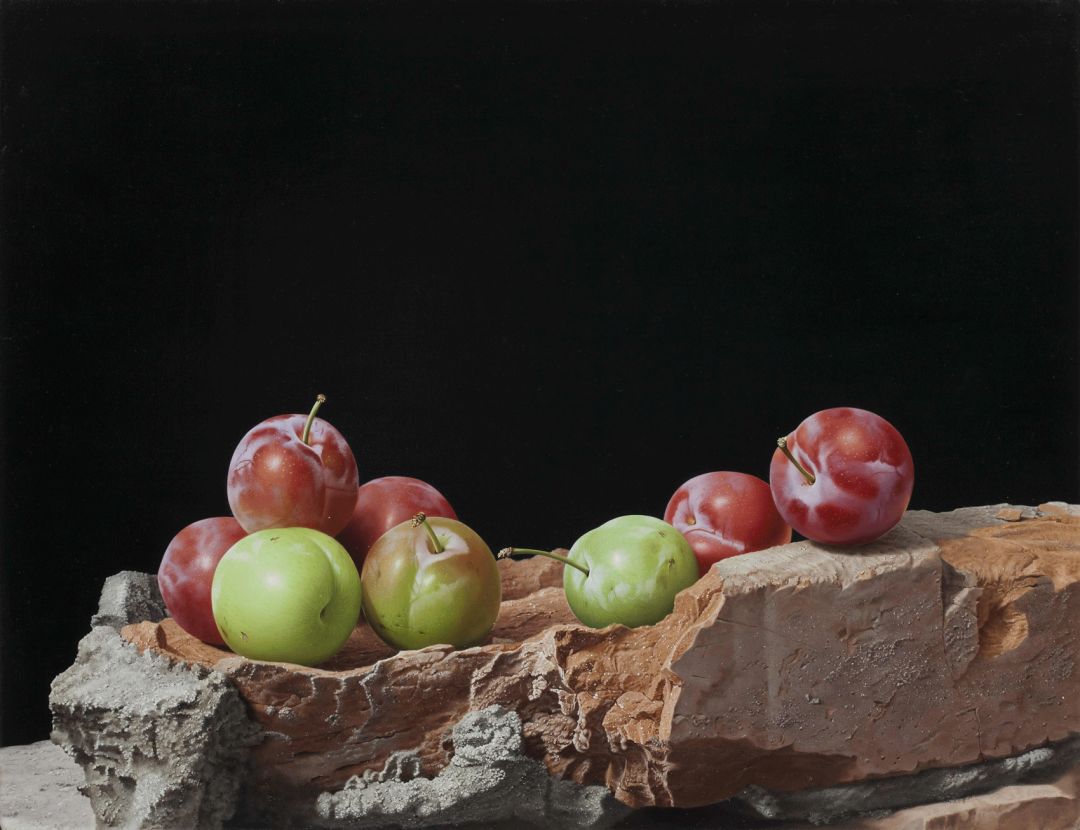 冷军画桃子图片大全,冷军画桃子放大5倍