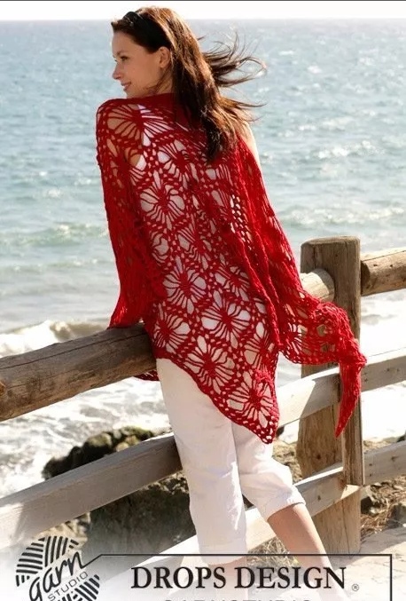 三角围巾披肩全部教程,树叶围巾的拼接三角披肩