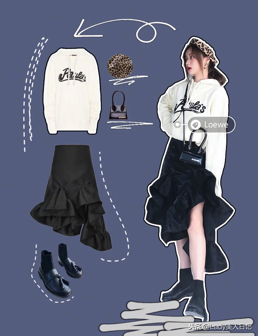 半腰牛仔外套+卫衣简直时髦炸了！网红发型的女孩最好搭，没对手