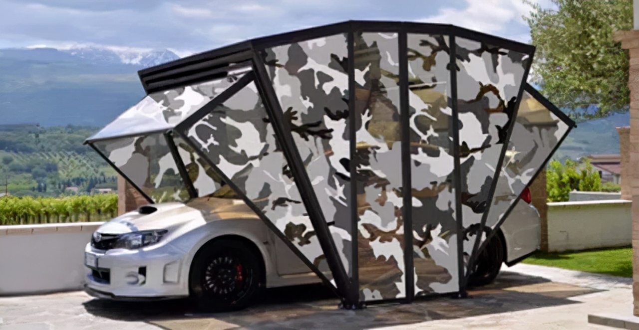 不占地方简易可折叠车库,车库怎么装修既能停车又能住人