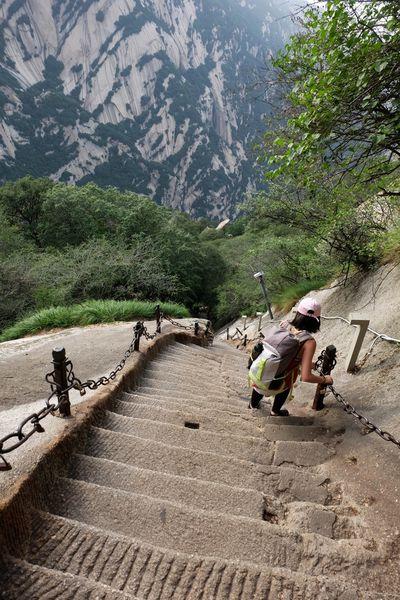 西岳华山五峰风景,华山一日游西安出发路线推荐