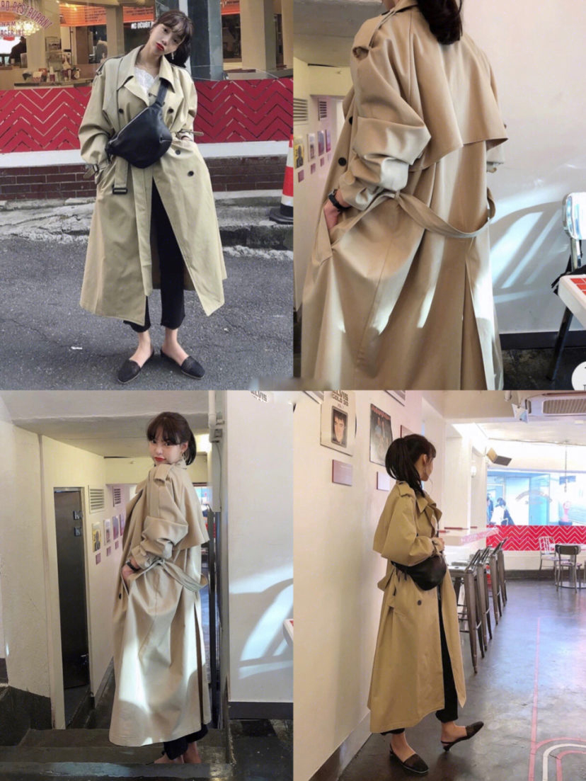 女士风衣春秋长款风衣,好看又不贵的中性风衣推荐