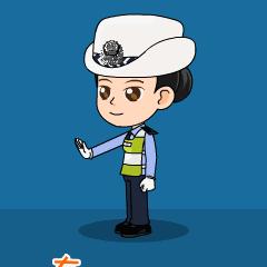 交警交通手势视频,交警手势与道路标线