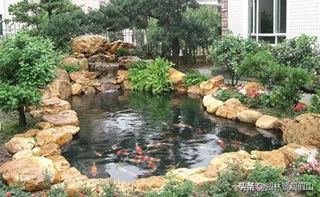 室内假山庭院假山,假山景观鱼池没假山底座怎么设计