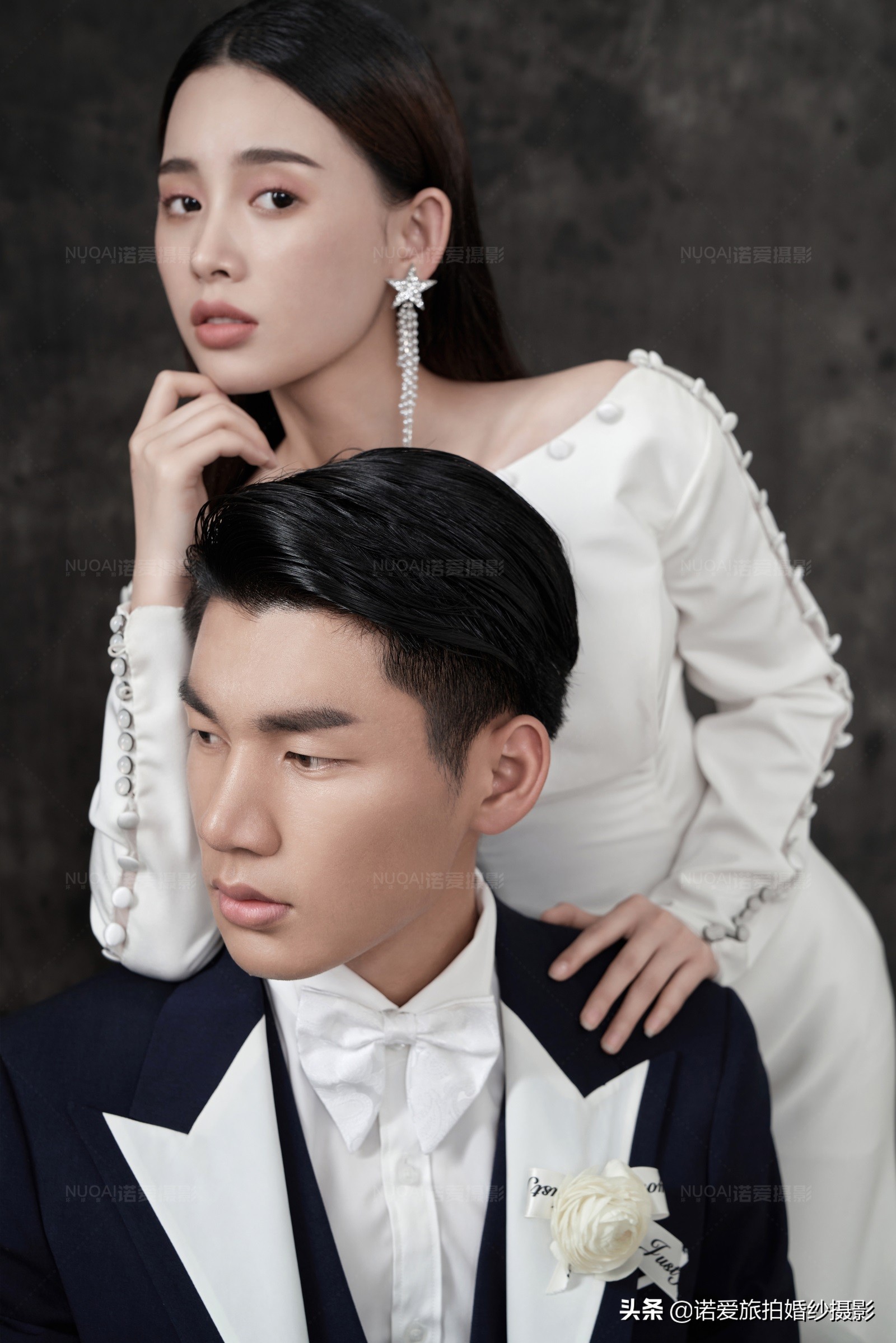 不一样的婚纱照拍摄俏皮又清新,冷暖色婚纱照