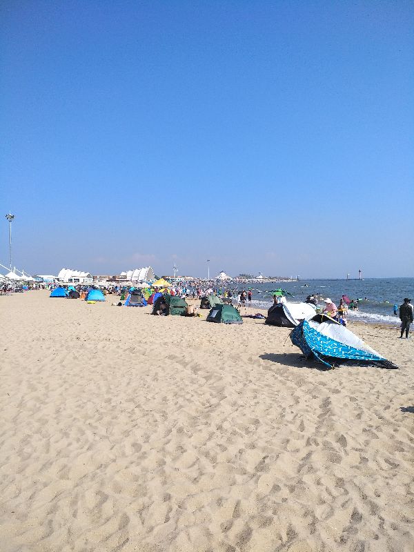 圣托里尼海边,盘锦金帛滩海滨浴场