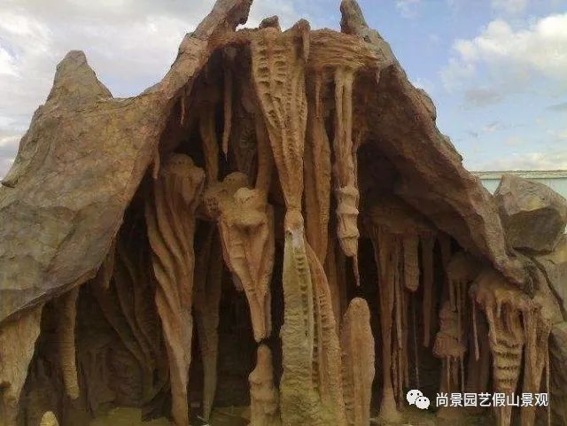 溶洞钟乳石假山制作,人造影壁石假山价格