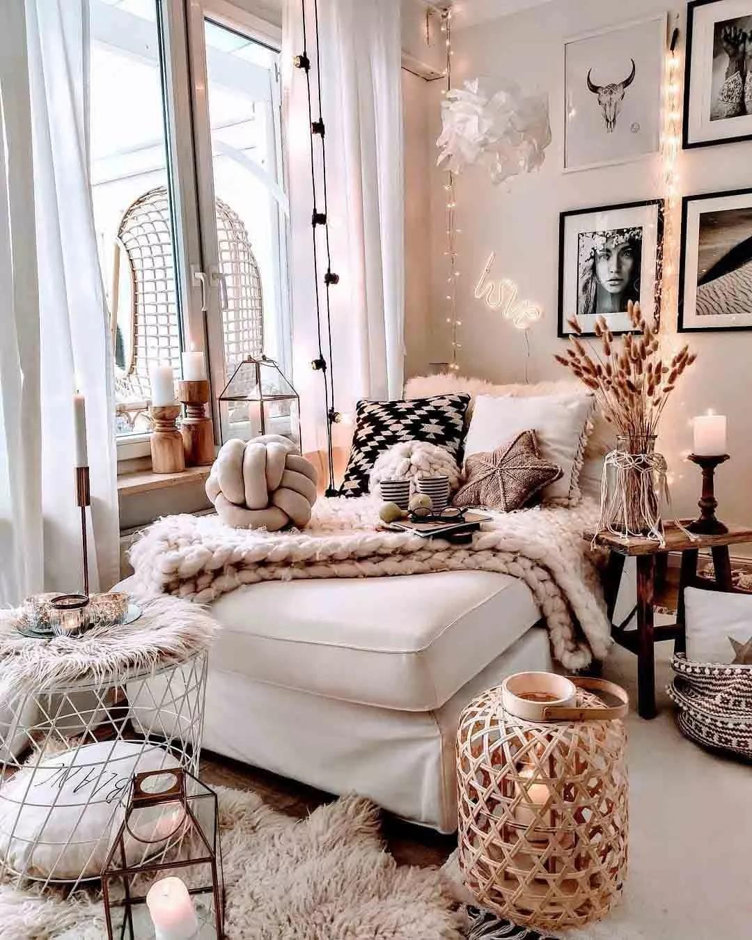 冬天取暖，卧室要选对抱枕、地毯，30张ins美图拿去抄