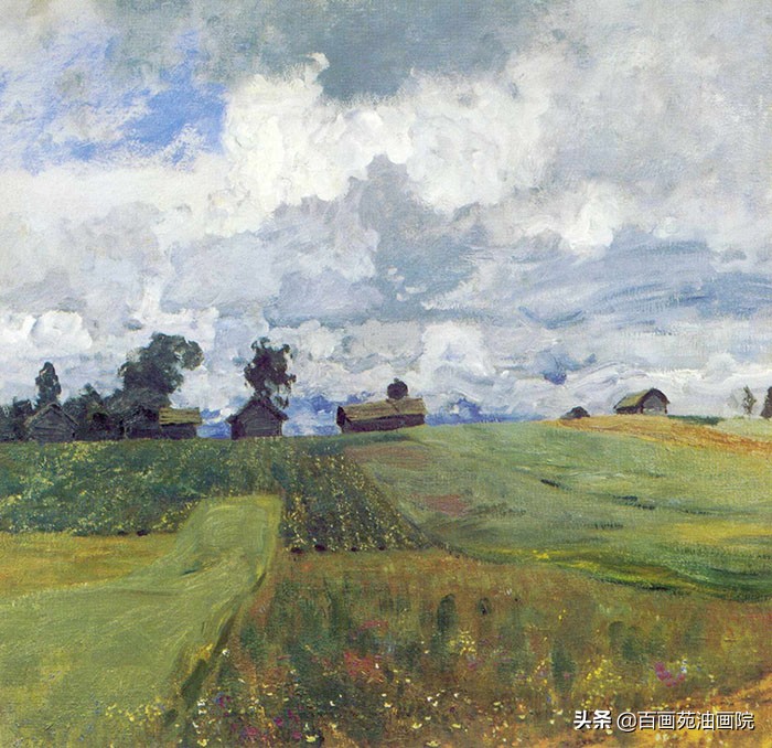 零基础画油画风景国外大师,油画如何画夜晚的云景