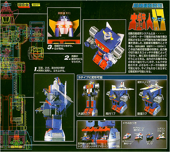 1977年特摄《大铁人17》简介，与历年相关玩具一览