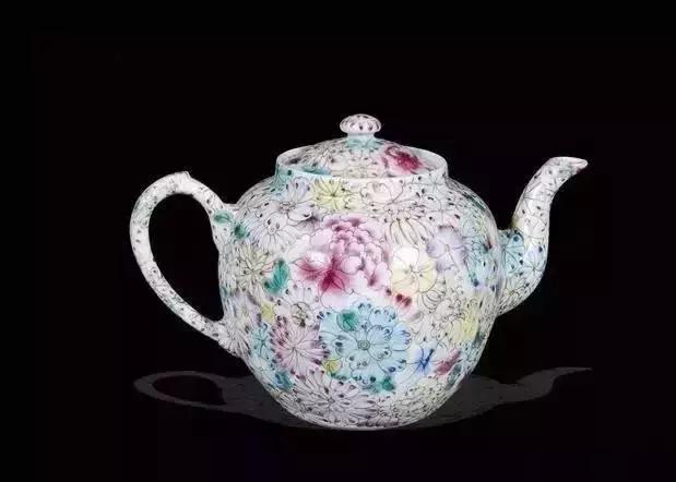 中国古漆器茶壶,古青花瓷茶壶