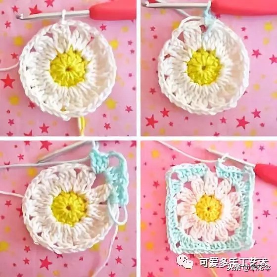 学毛线钩花一学就会简单,新手学毛线钩花
