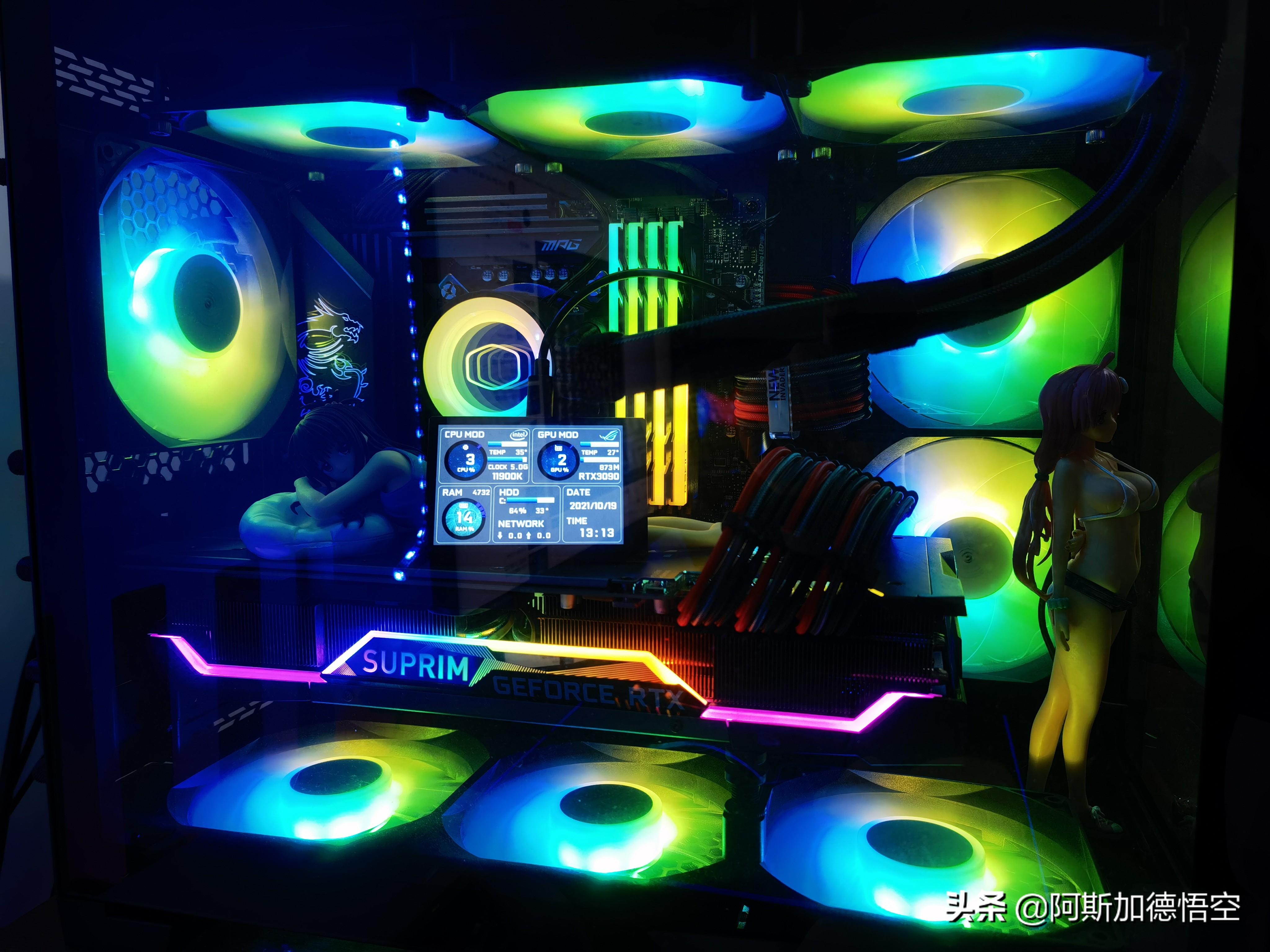 第一台水冷机视频,分体式装机过程