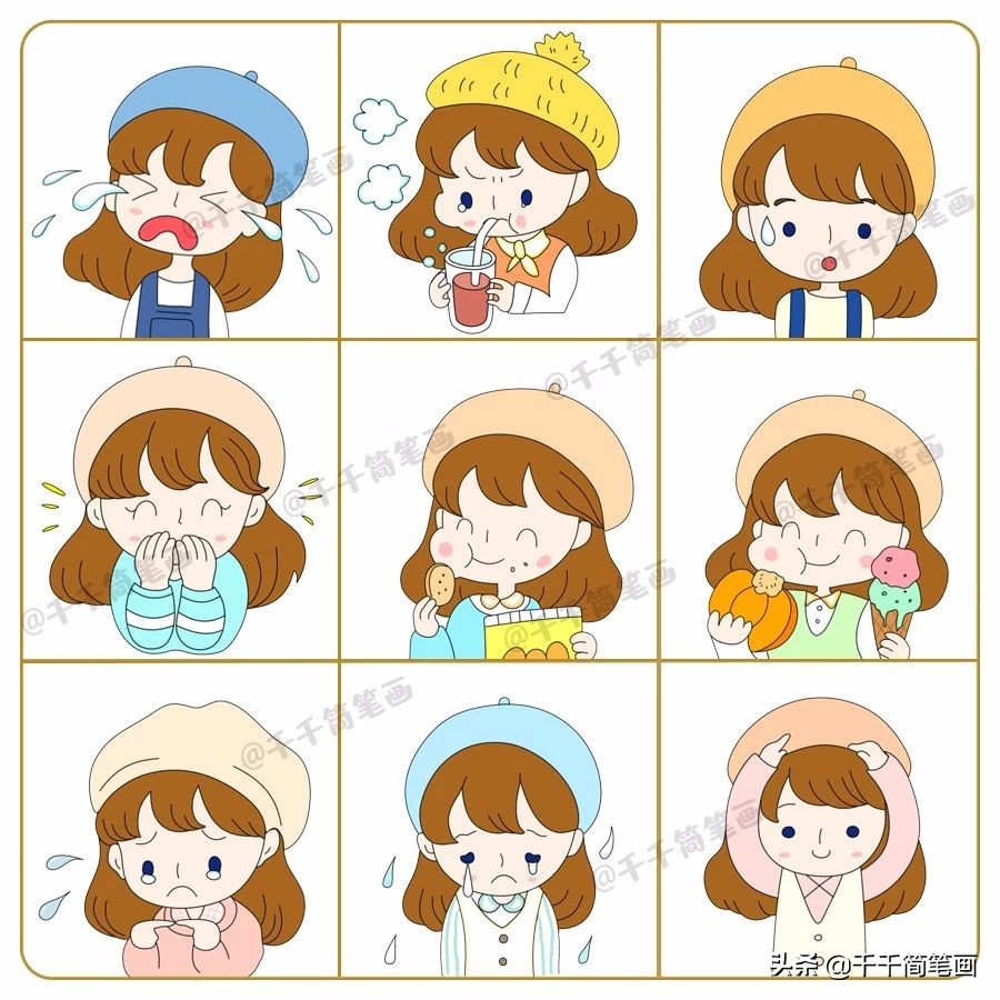 hellokitty简笔画可爱卡通人物,简笔画可爱卡通人物10岁画的