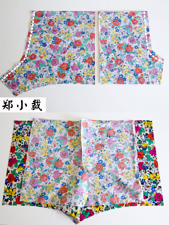 松紧短裤制作全过程,新手制作大号短裤简单制作教程