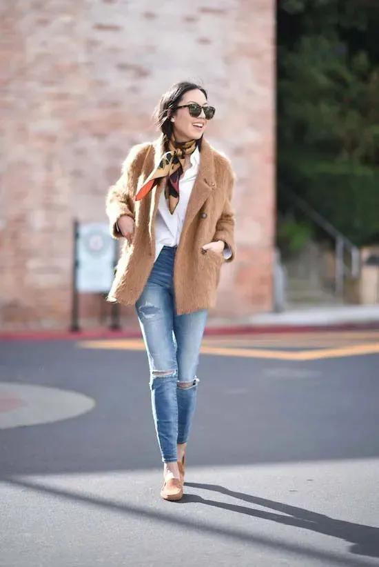 长丝巾古装系法3米长1.5米宽丝巾,长条丝巾配衬衣的系法简单又漂亮