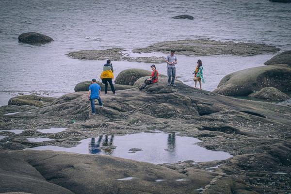 营口团山海洋公园的海蚀地貌,营口海滨国家地质公园