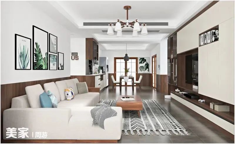 好看的客餐厅效果图,60平方客餐厅一体装修效果图大全