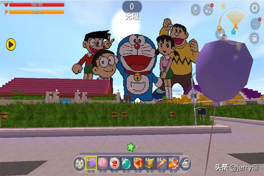 迷你世界：玩家意外找到了哆啦A梦地图，看到胖虎家却笑趴了