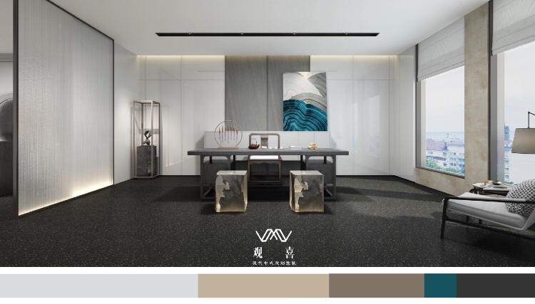 现代东方的极简碰撞，构建300m²办公会所