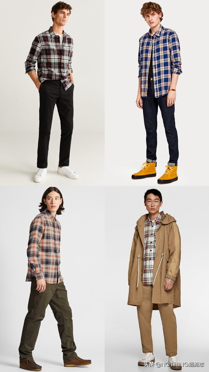 格纹衬衫新手入门,工装格纹衬衣