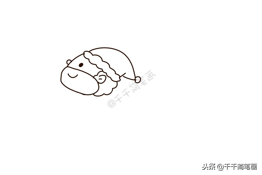 圣诞老人简笔画应该添什么,圣诞老人的礼物简笔画