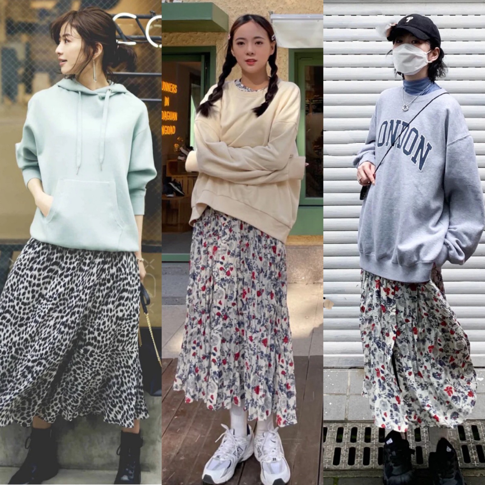 冬天的碎花裙怎么穿搭更好看,春天碎花开叉裙