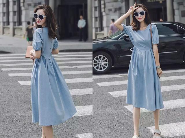 夏天穿棉麻料的连衣裙，既时尚又能清凉一夏
