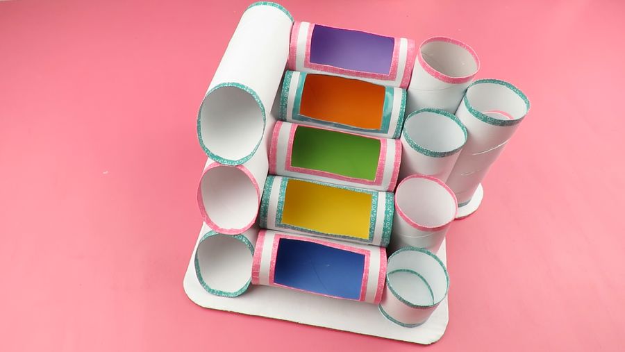 废旧纸板制作收纳盒教程,纸板自制墙壁收纳盒