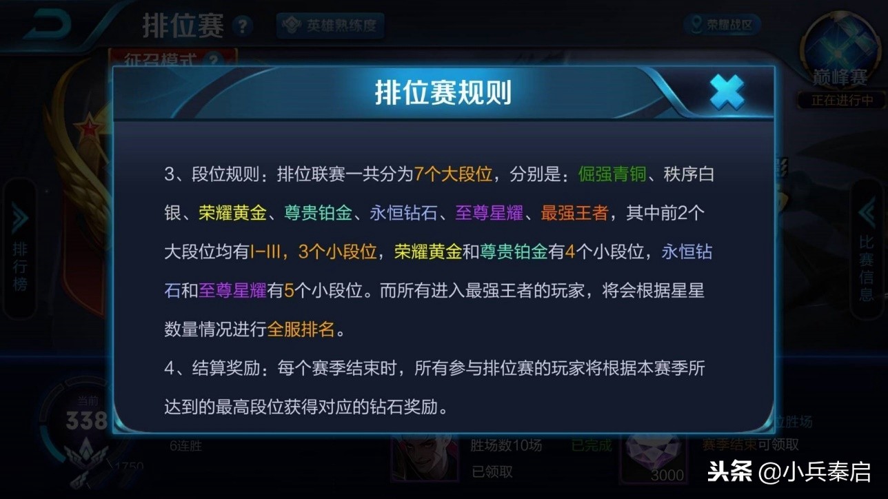 王者荣耀手游最强排位,王者荣耀26赛季段位名称