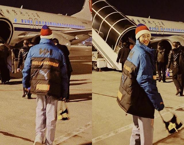 刘雯穿长筒袜的样子,刘雯绑带羽绒服