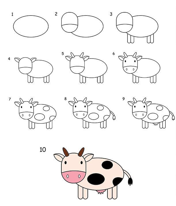 简单可爱的卡通动物画法,怎么画简单又可爱的卡通动物