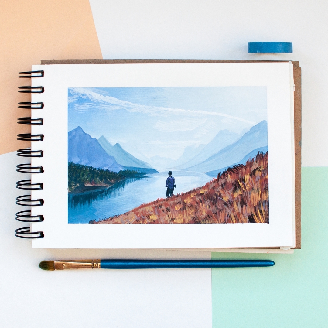 水彩手绘风景,sketchbook水彩手绘