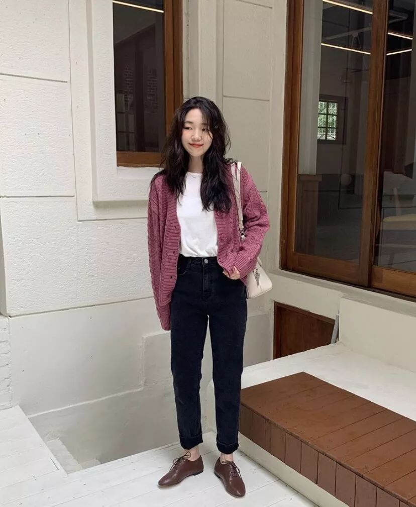 奶奶衫直筒裤搭配图,奶奶衫最洋气的搭配