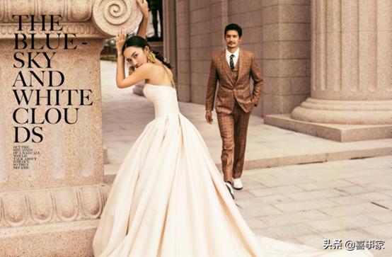 清新唯美的婚纱照简单才最美,青岛春天外景婚纱照