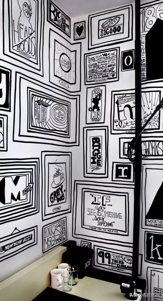 墙壁简单又好看的墙绘,手绘高级感墙面