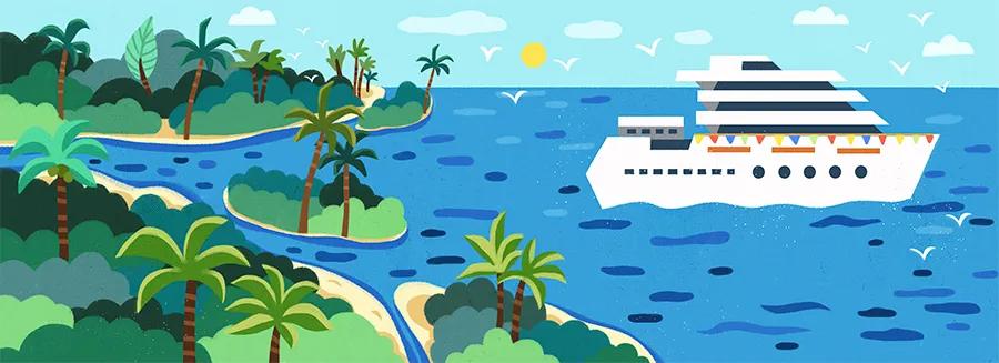 儿童画船简单又漂亮,儿童画作品船