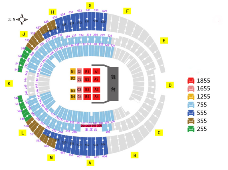 林俊杰鸟巢演唱会座位图,张杰鸟巢演唱会座位图