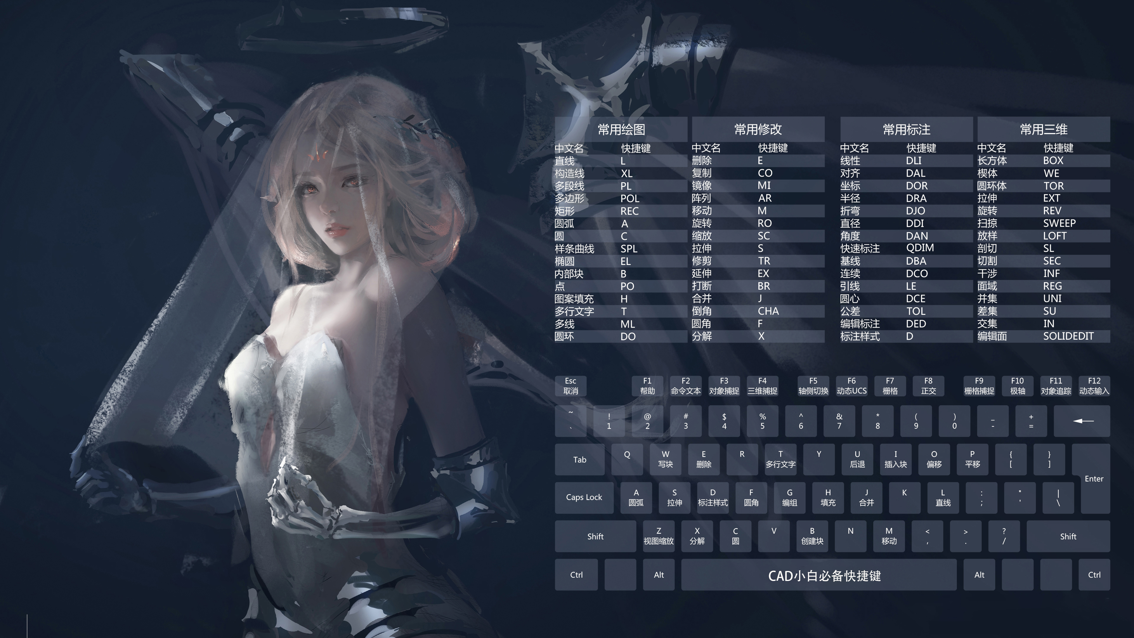 cad快捷指令电脑壁纸,cad快捷命令手机壁纸