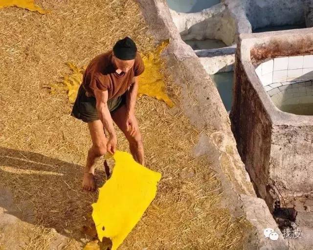 摩洛哥古法制皮视频,摩洛哥皮革制作全过程