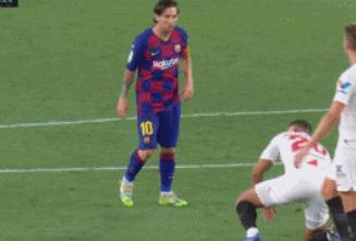 梅西怒踢拉莫斯,梅西暴怒铲人