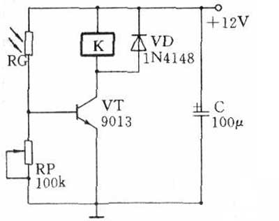 光控电路电路图,光控开关加接触器控制原理图