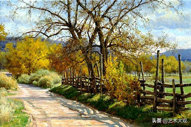 美国当代风景油画写生作品,美国大峡谷古典风景油画