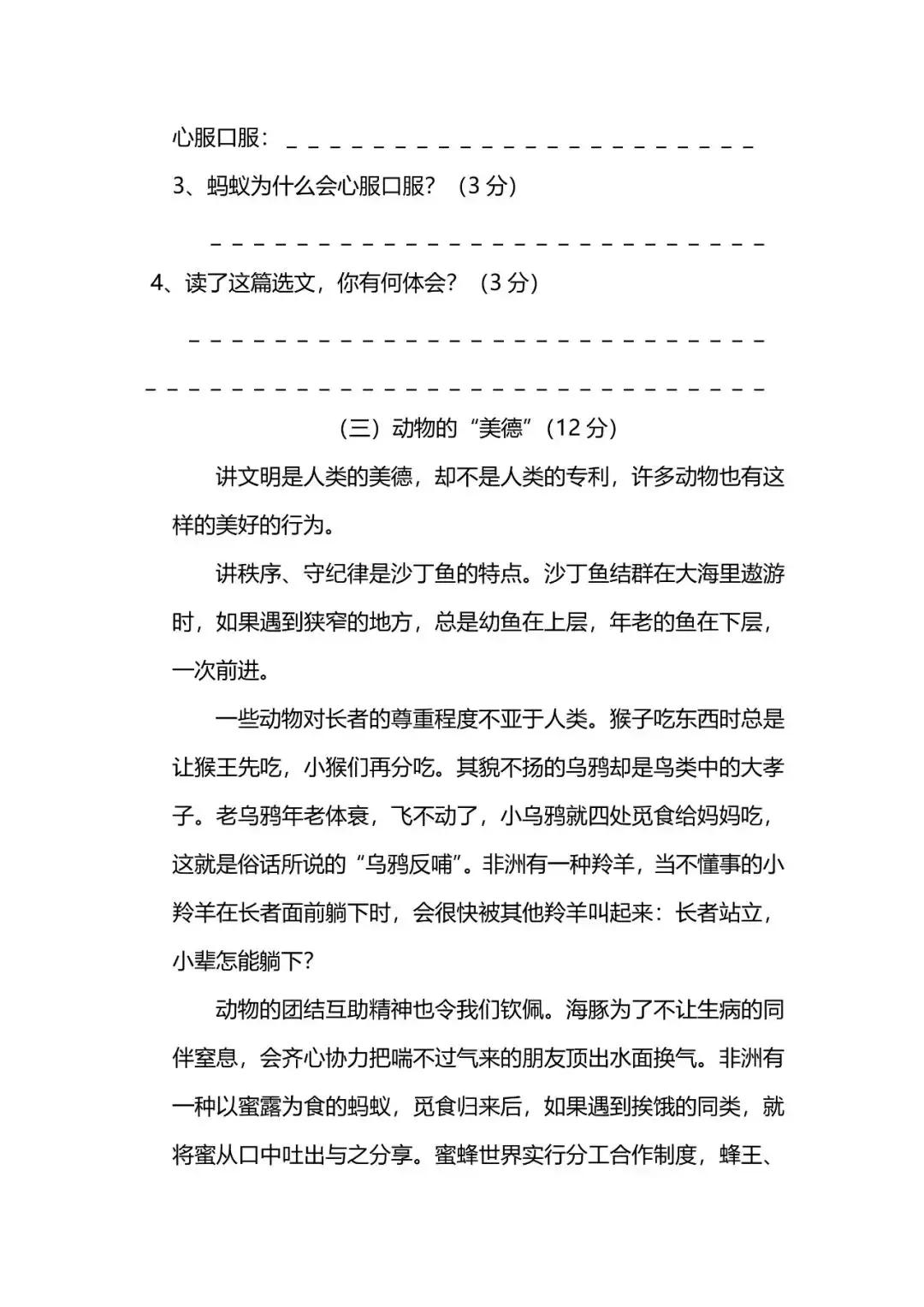 六年级语文期末测试卷及答案,六年级语文期末测试卷分析