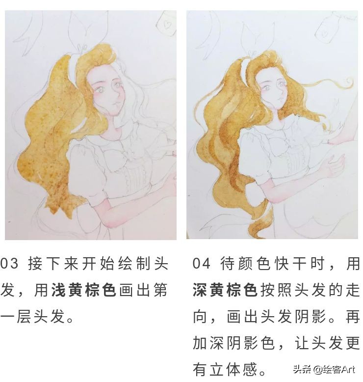 森系童话水彩插画课,水彩童话画图片大全
