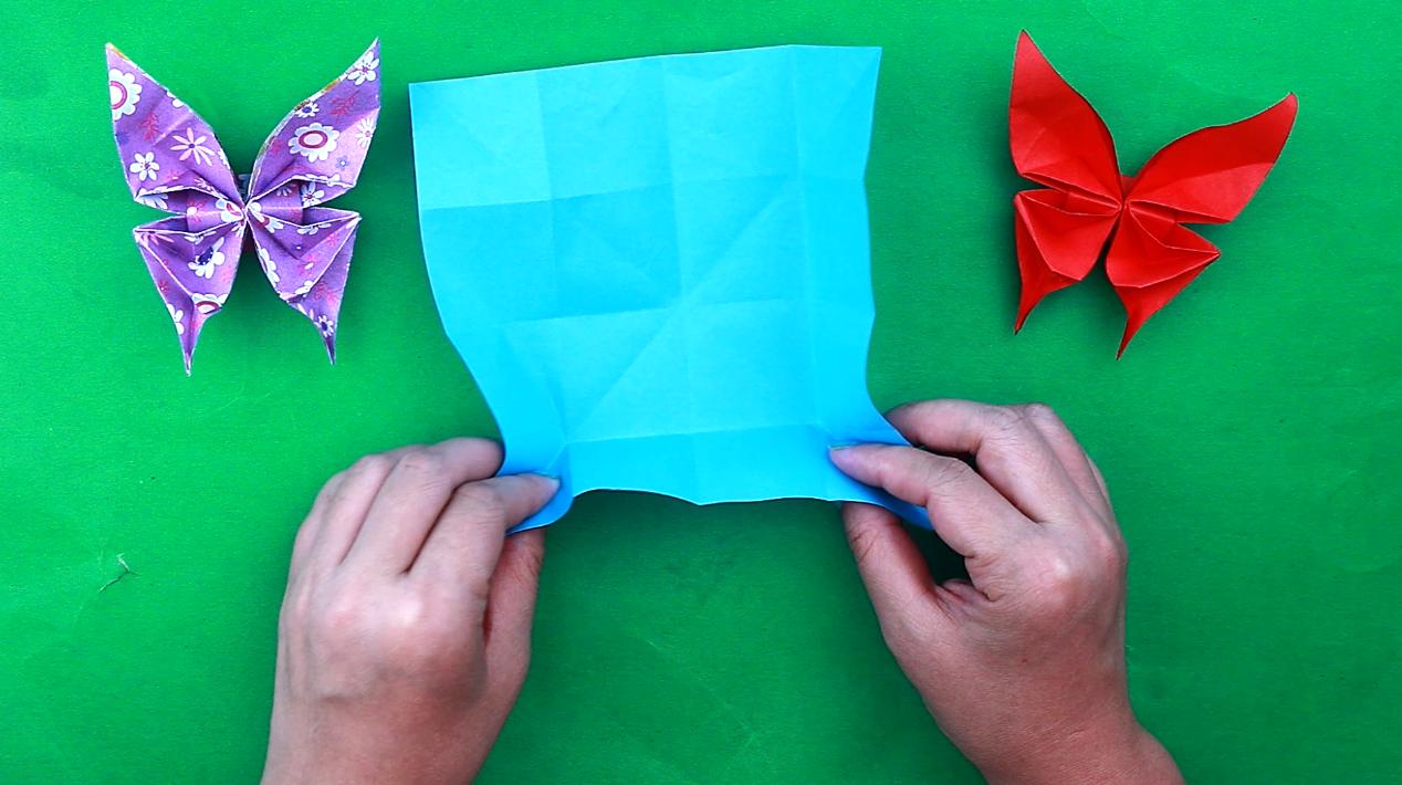 一张纸折蝴蝶花,蝴蝶折纸超高难度凤尾蝶